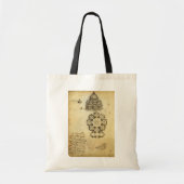 Kathedraal architectuurstudie door Leonardo da Vin Tote Bag (Voorkant)