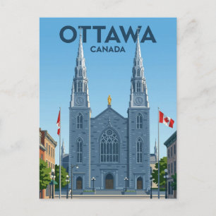 Kathedraal Basiliek Notre-Dame Canada Briefkaart