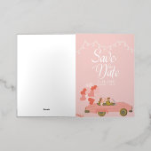 Kathedraal Bewaar de datum van de bruiloft Folie Wenskaart (Buiten Laag)