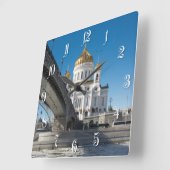 Kathedraal Christus de Savior in Moskou Vierkante Klok (Hoek)