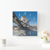 Kathedraal Christus de Savior in Moskou Vierkante Klok (Huis)