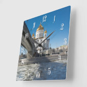 Kathedraal Christus de Savior in Moskou Vierkante Klok (Hoek)