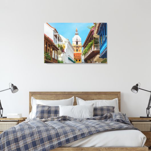 kathedraal en balkons canvas afdruk (Insitu (Slaapkamer))