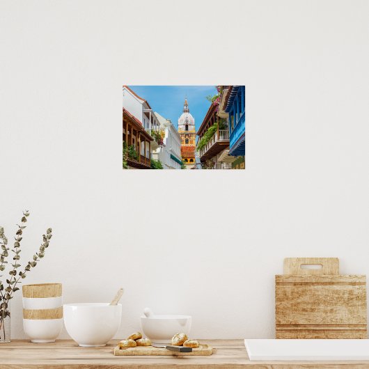 kathedraal en balkons poster (Keuken)