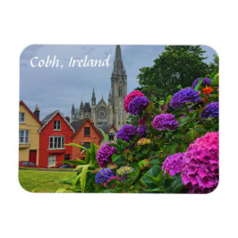 Kathedraal en bloemen Cobh Ierland Magnet Magneet