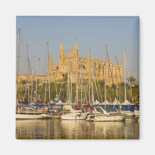 Kathedraal en marina, Palma, Mallorca, Spanje 2 Magneet
