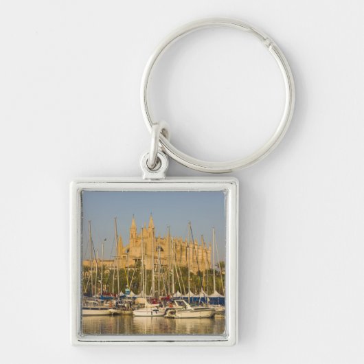 Kathedraal en marina, Palma, Mallorca, Spanje 2 Sleutelhanger (Voorkant)