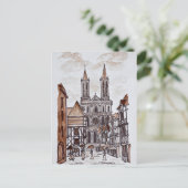 Kathedraal en Norman Houses | Quimper, Frankrijk Briefkaart (Staand voorkant)