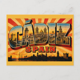 Kathedraal en oudste stad van Cádiz, Spanje Briefkaart