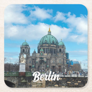 Kathedraal en tv-toren van Berlijn, Duitsland Kartonnen Onderzetters