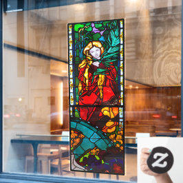 Kathedraal Fribourg St Catherine Glas in lood 1300 Raamsticker