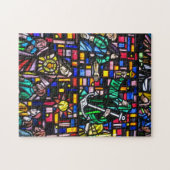 kathedraal gekleurd glas legpuzzel (Horizontaal)