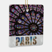 Kathedraal Glas in lood van Notre Dame Paris Keramisch Ornament (Rechts)