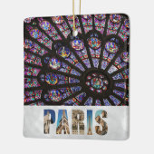 Kathedraal Glas in lood van Notre Dame Paris Keramisch Ornament (Links)