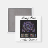 Kathedraal Glas in lood van Notre Dame Paris Magneet (Voorkant / Achterkant)