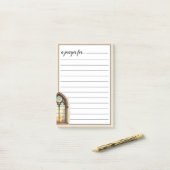 Kathedraal Glas-in-loodraam Gebedsruimte Gebed Post-it® Notes (Op bureau)