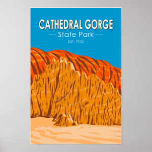 Kathedraal Gorge State Park Nevada Vintage Poster