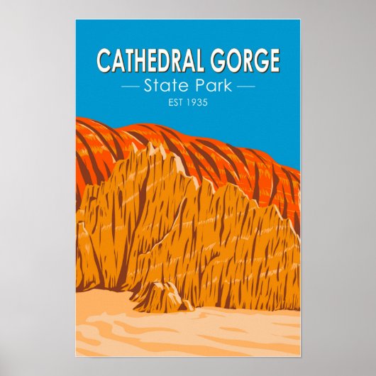 Kathedraal Gorge State Park Nevada Vintage Poster (Voorkant)