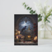 Kathedraal gotische wandkunst – Stilleven met raaf Briefkaart (Staand voorkant)