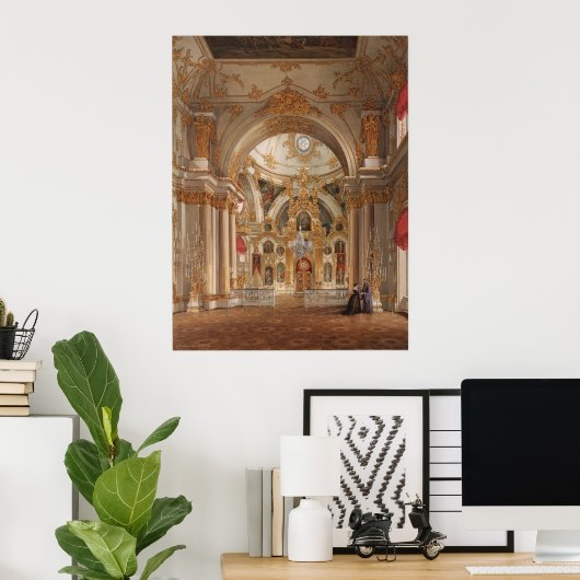 kathedraal in het winterpaleis poster (Thuiskantoor)