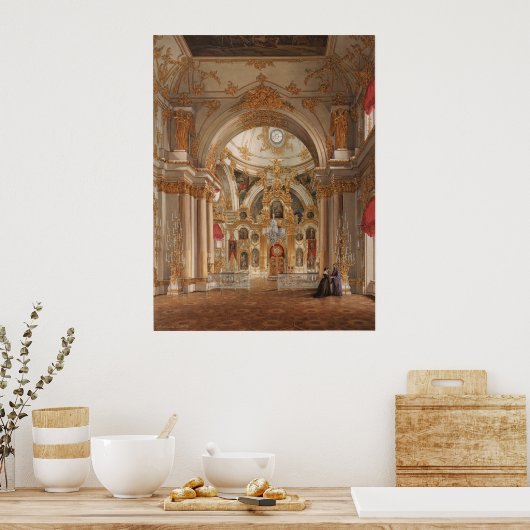 kathedraal in het winterpaleis poster (Keuken)