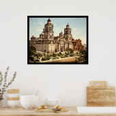 Kathedraal in Mexico City 1899 Poster (Keuken)