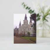 Kathedraal in Rain, New Orleans Briefkaart (Staand voorkant)