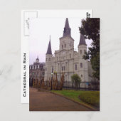 Kathedraal in Rain, New Orleans Briefkaart (Voorkant / Achterkant)