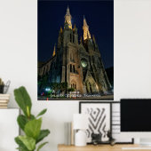 Kathedraal Katholieke Kerk Neogotische architectuu Poster (Thuiskantoor)