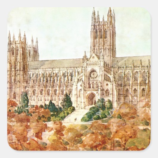 Kathedraal Kerk van Sint-Petrus en Sint-Paulus Vierkante Sticker (Voorkant)