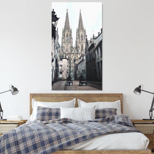 Kathedraal Kerk van St. Peter Cologne Duitsland 19 Canvas Afdruk (Insitu (Slaapkamer))