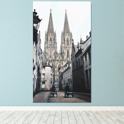 Kathedraal Kerk van St. Peter Cologne Duitsland 19 Canvas Afdruk (Insitu (Houten vloer))
