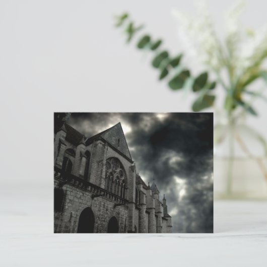 Kathedraal met dramatische hemel briefkaart (Staand voorkant)