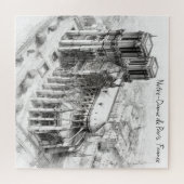 Kathedraal Notre-Dame de Paris, Frankrijk Legpuzzel (Horizontaal)