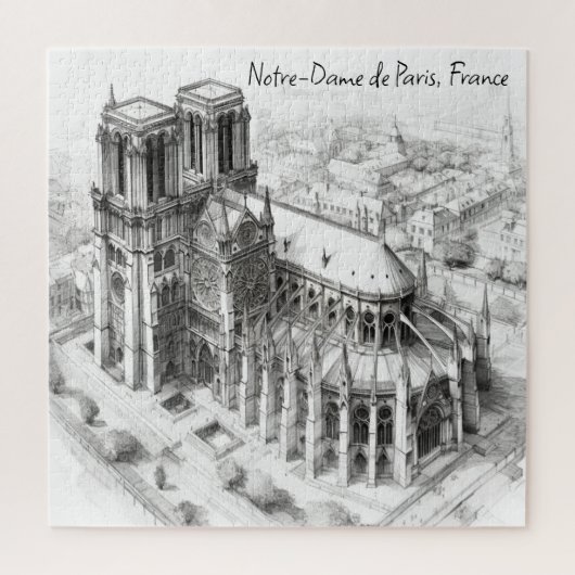 Kathedraal Notre-Dame de Paris, Frankrijk Legpuzzel (Verticaal)