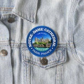 Kathedraal Notre Dame (Rd) Ronde Button 7,6 Cm (In situ)