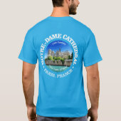 Kathedraal Notre Dame (Rd) T-shirt (Achterkant)