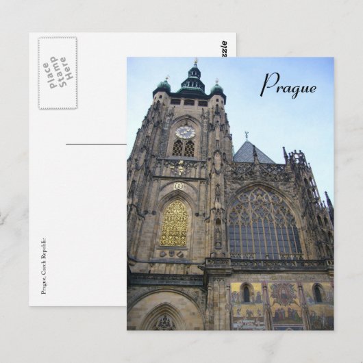 kathedraal praag briefkaart (Voorkant / Achterkant)