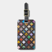 Kathedraal raam quilt bagagelabel (Voorkant verticaal)