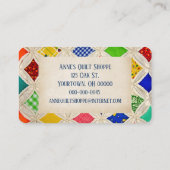 Kathedraal raam quilt ontwerp met naald visitekaartje (Achterkant)