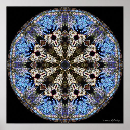 Kathedraal raam van de smet-Glass Mandala Poster (Voorkant)