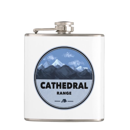 Kathedraal Range California Kamperen Heupfles (Voorkant)