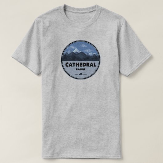Kathedraal Range California Kamperen T-shirt (Design voorkant)