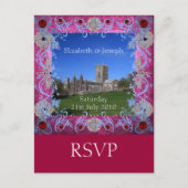 Kathedraal robijnen art deco RSVP Briefkaart (Voorkant)