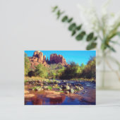 Kathedraal Rock reflecterend in Oak Creek Briefkaart (Staand voorkant)