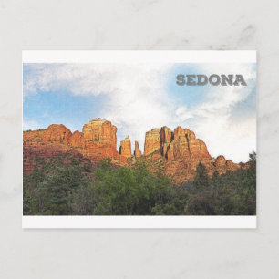 Kathedraal Rock - Sedona, AZ Briefkaart