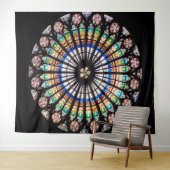 kathedraal rosetglas van gekleurd glas wandkleed (In Situ (horizontaal))