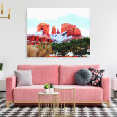 kathedraal rotsdoek canvas afdruk (Insitu (Woonkamer))