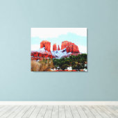 kathedraal rotsdoek canvas afdruk (Insitu (Houten vloer))