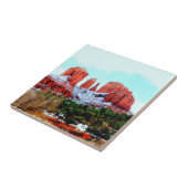 kathedraal-rottegel tegeltje (Zijkant)